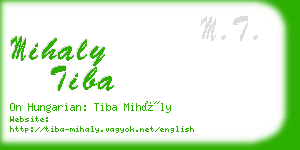 mihaly tiba business card